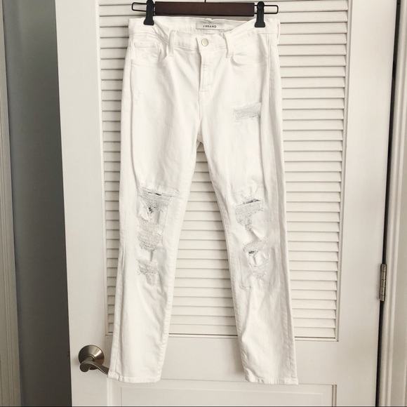 J Brand White Mid-Rise Chaos Jeans - Picture 3 of 7